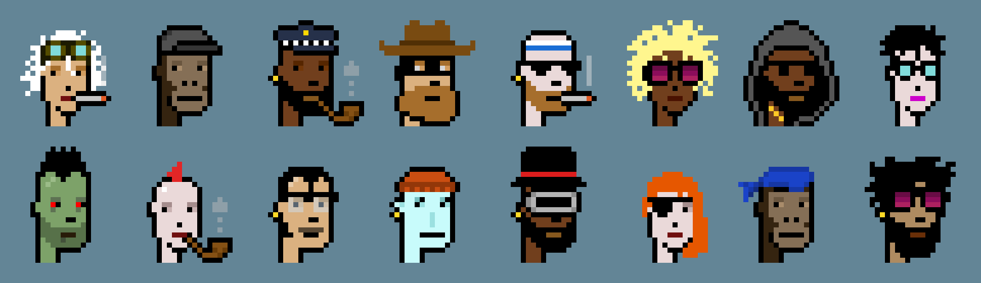 CryptoPunks creato nel 2017 da Larva Labs