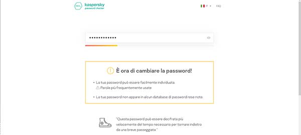 Kaspersky password