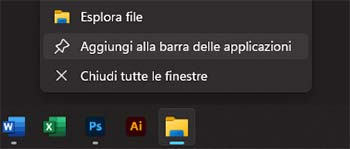 icona esplora file barra applicazioni