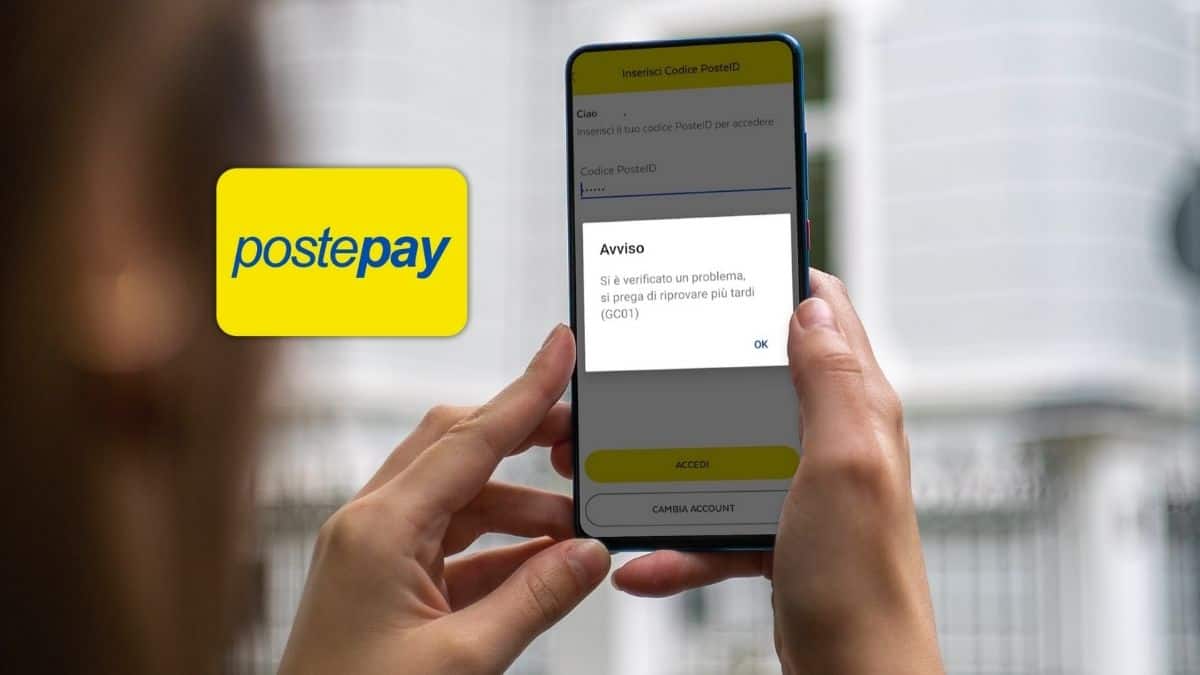 Postepay app non funziona