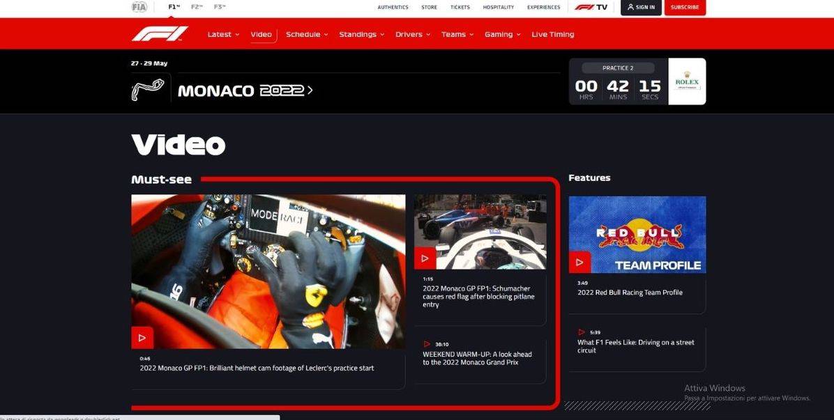 Sito Ufficiale Formula 1