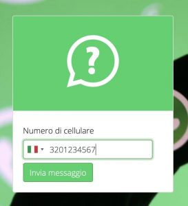 inserisci il numero whatsapp