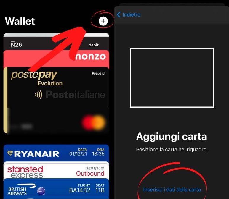 App Wallet di Apple per tessere