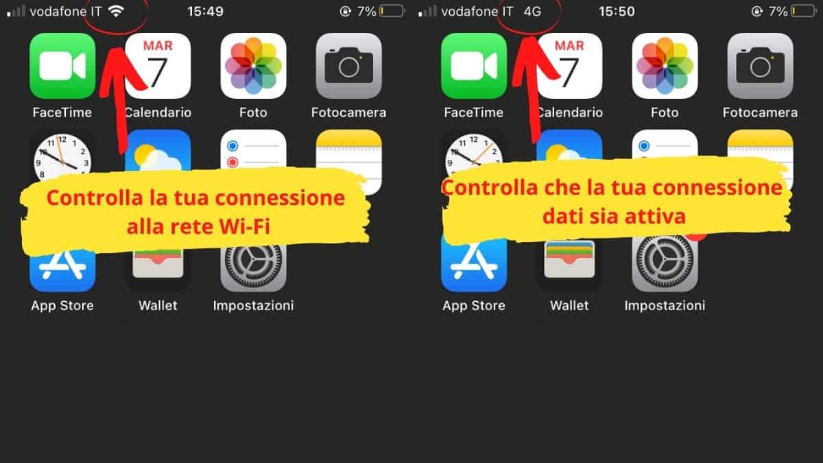 Controllare lo stato della tua connessione a Internet