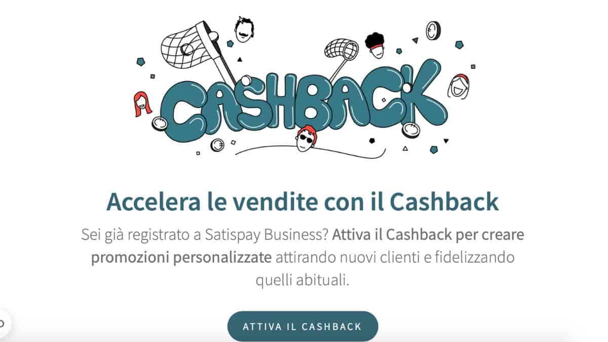 Funzione Cashback su Satispay Business