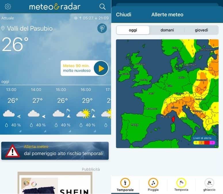 Meteo e radar app