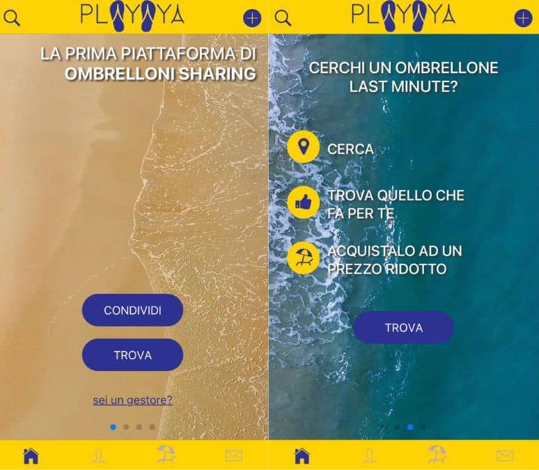 App per prenotare ombrelloni e lettini Playaya