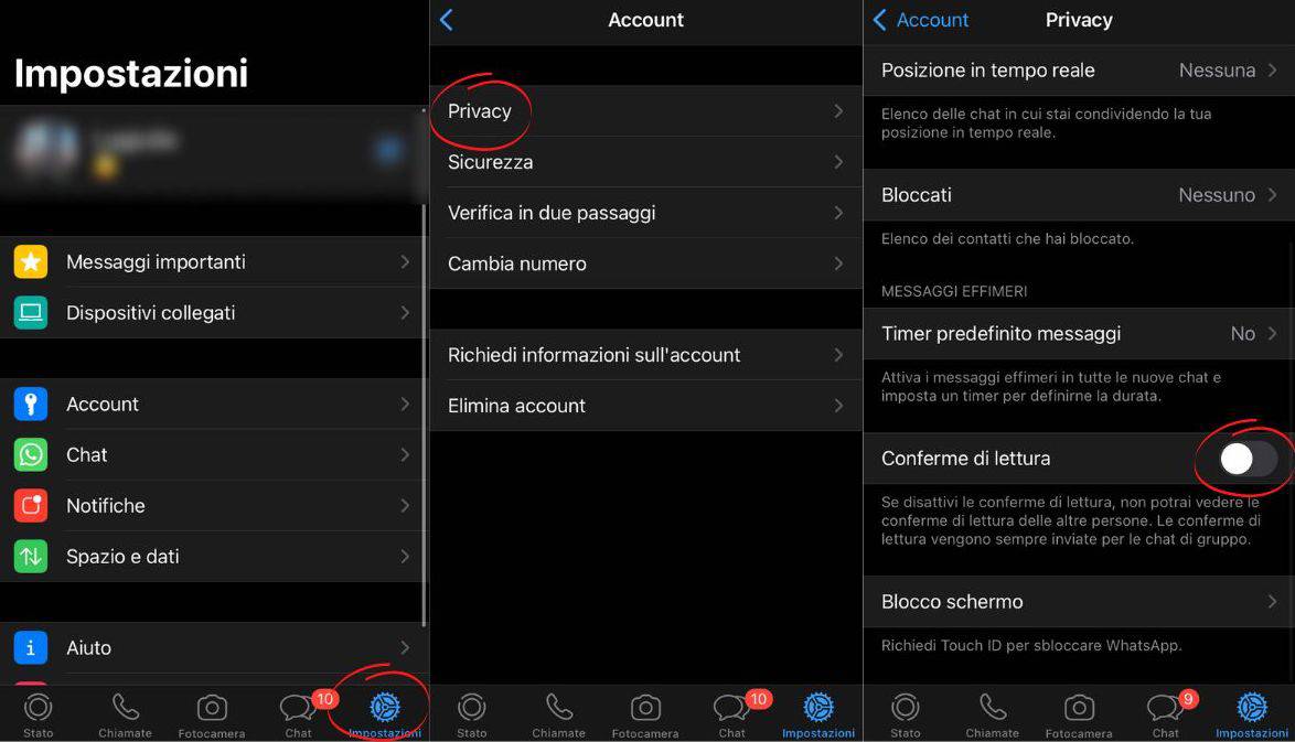 Come togliere le conferme di lettura su Whatsapp da iOS