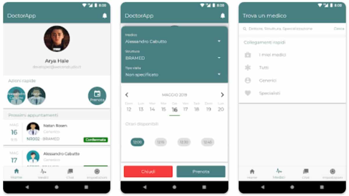 App per preonotare visite DoctorApp
