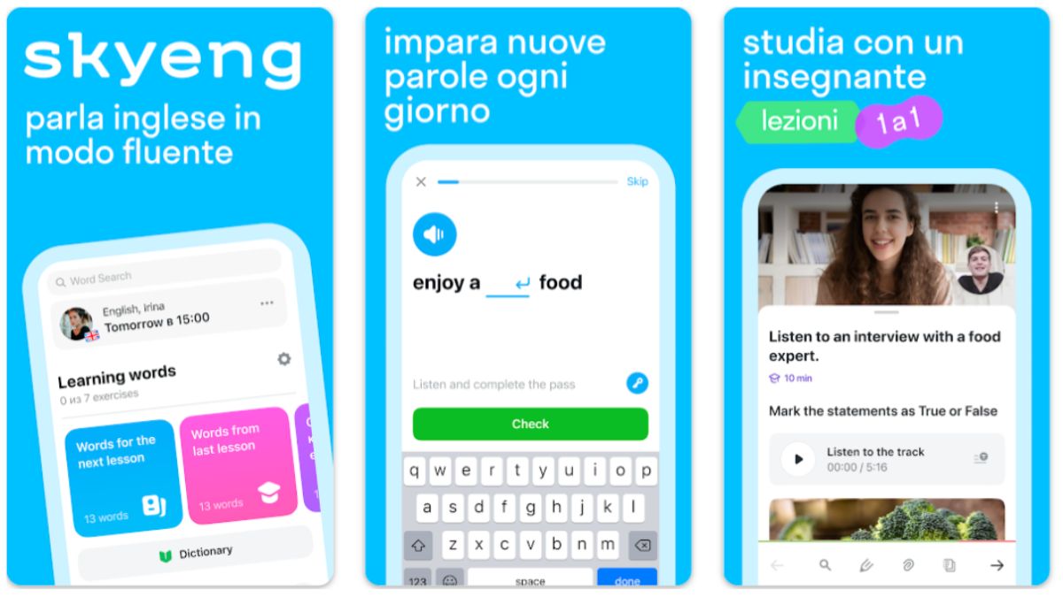 Skyeng, app per imparare l'inglese