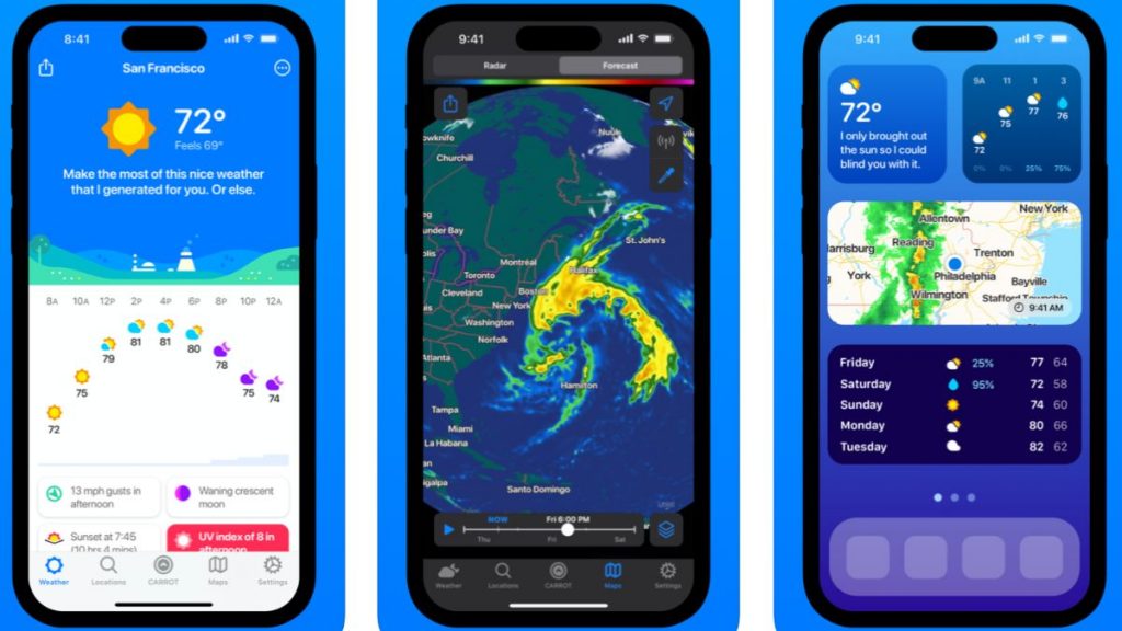 CARROT Weather: app per temperatura ambiente