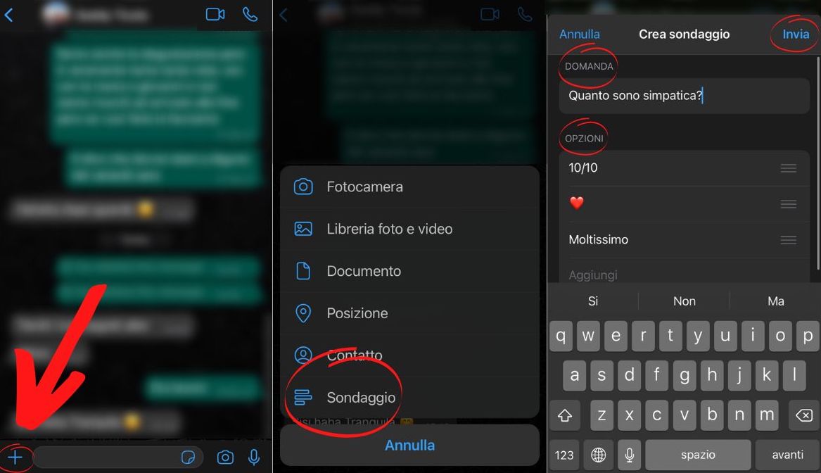 Come fare un sondaggio su Whatsapp iPhone