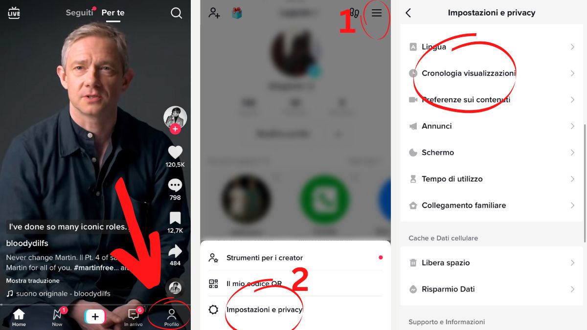 Come rivedere i video visti su TikTok da iPhone