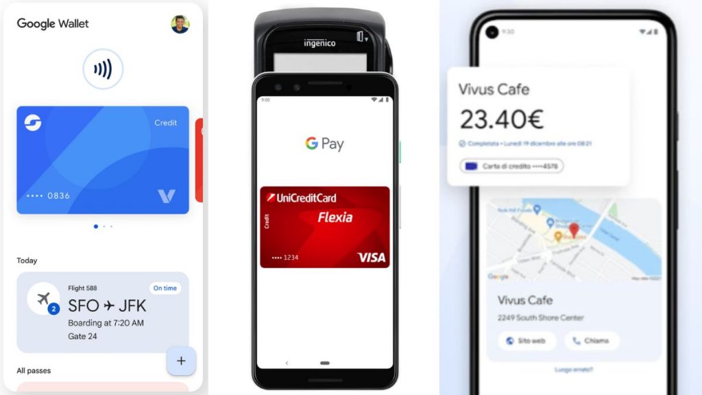 Google Wallet app per pagare con telefono